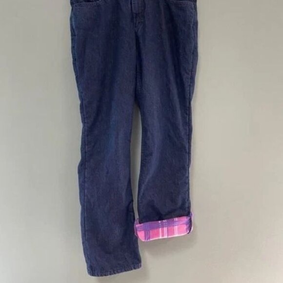 Lee Rider Jeans Dark Wash Flannel Lined Warm Size 12 Med. Outdoor Boot Cut New - Picture 1 of 1